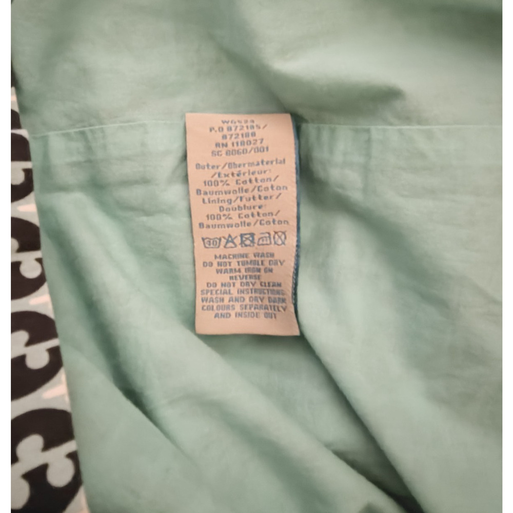 BODEN Green Blue Geometric Cotton Lined Skirt Knee Length Lined A Line 10 - Picture 6 of 6